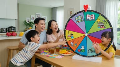 Vòng Quay Random Cho Gia Đình: Gắn Kết Và Dạy Con